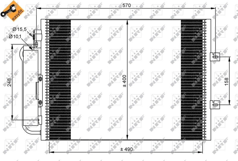 Condenser, air conditioning EASY FIT 35879