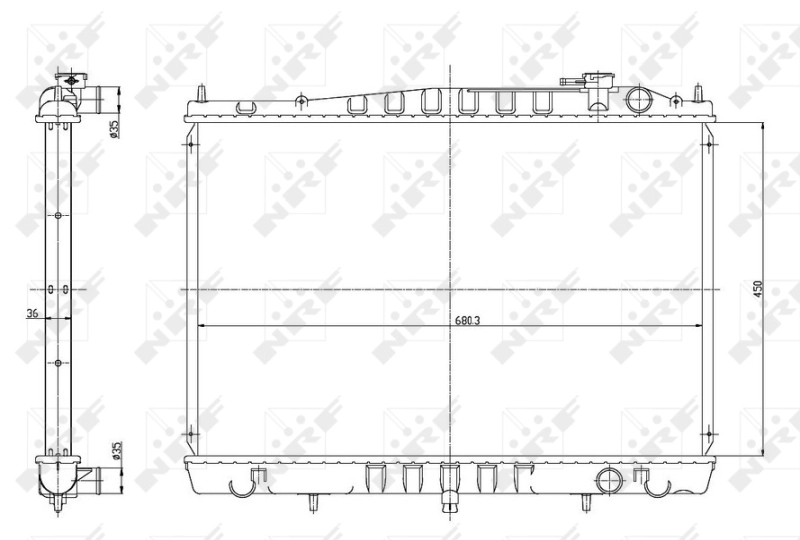 Radiator, engine cooling EASY FIT 56086