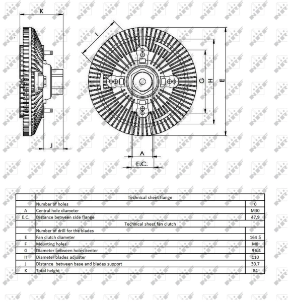 NRF 49421 Clutch, radiator fan