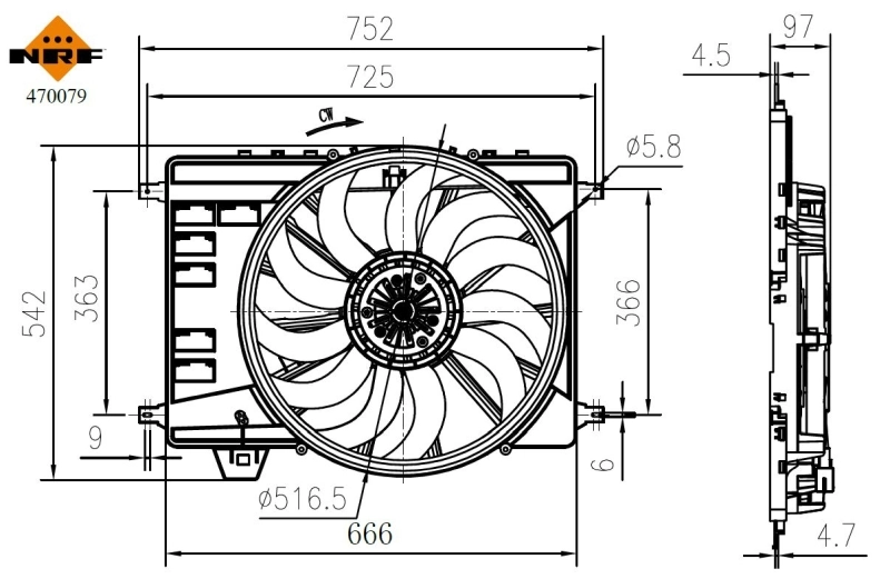 Fan, engine cooling 470079
