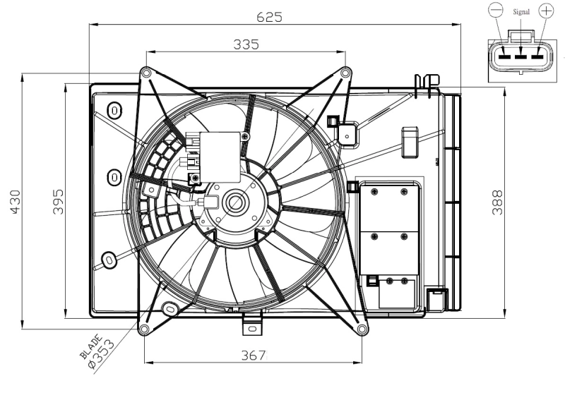 NRF 47949 Fan, engine cooling