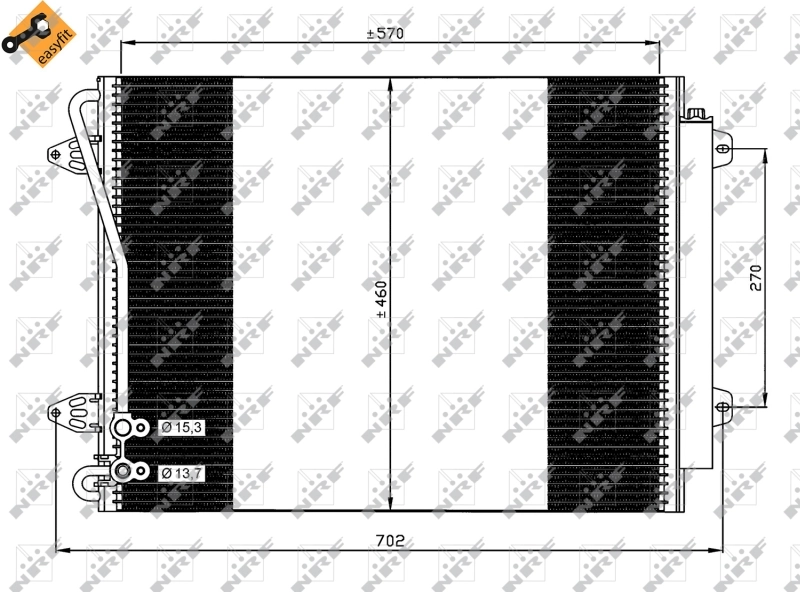 Condenser, air conditioning EASY FIT 35613