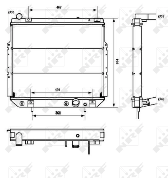 NRF 52232 Radiator, engine cooling
