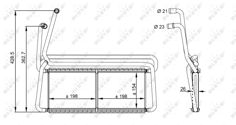 Heat Exchanger, interior heating 54348