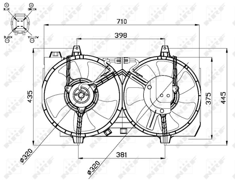 NRF 47667 Fan, engine cooling
