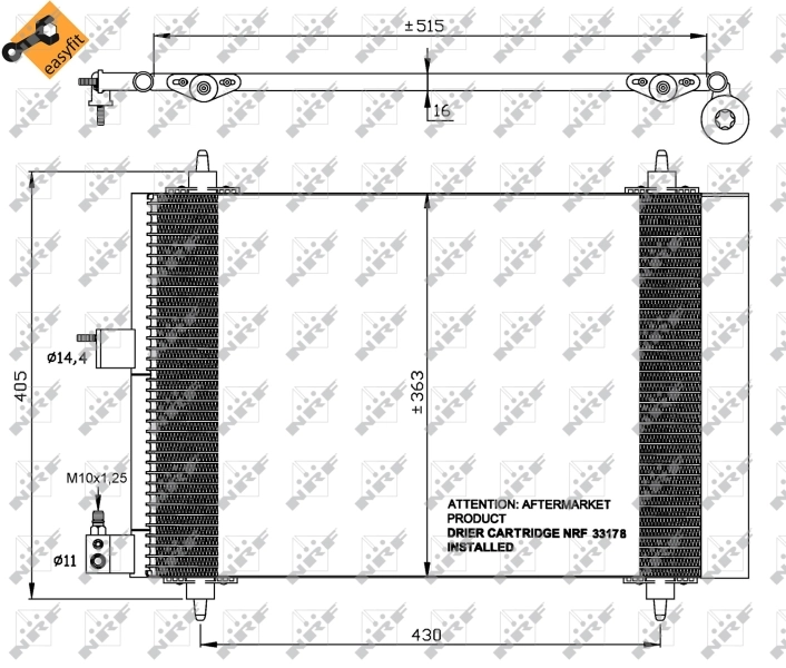 Kondensor, AC EASY FIT 35414