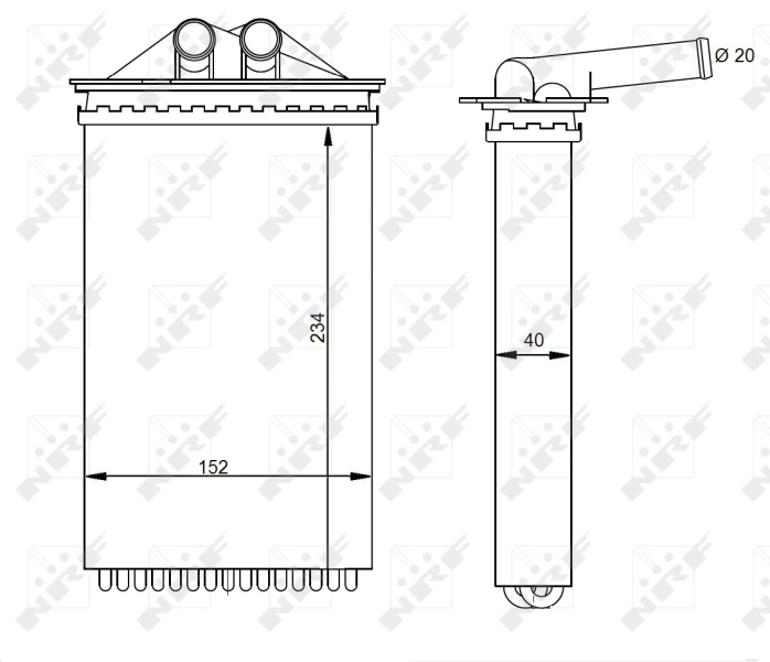 Heat Exchanger, interior heating 54331