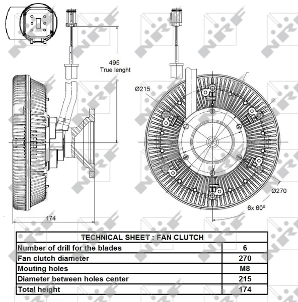 NRF 49139 Clutch, radiator fan
