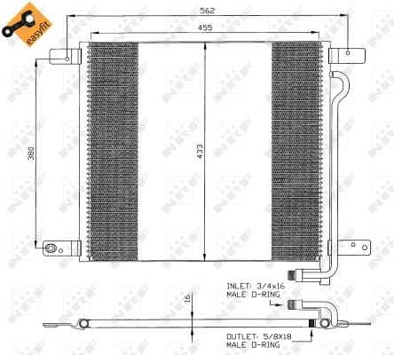 Condenser, air conditioning EASY FIT 35325