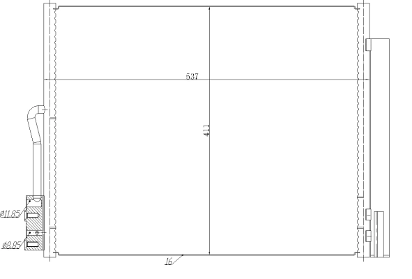 Condenser, air conditioning EASY FIT 350478