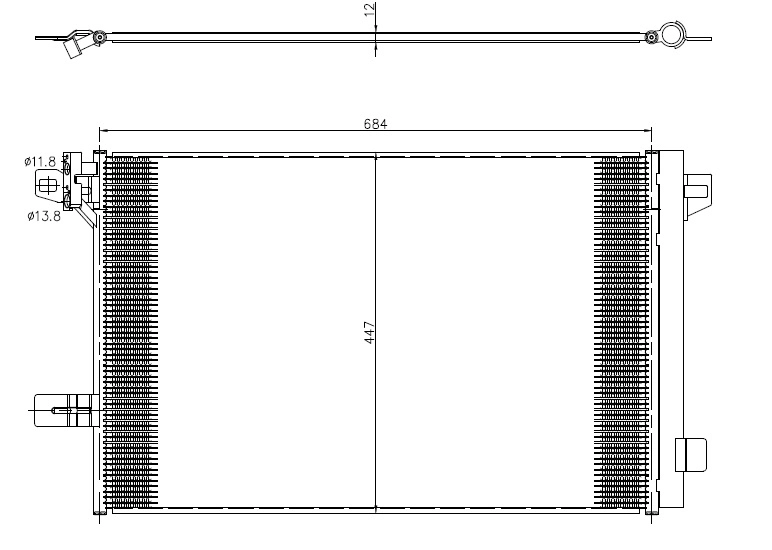 NRF 350369 Condenser, air conditioning
