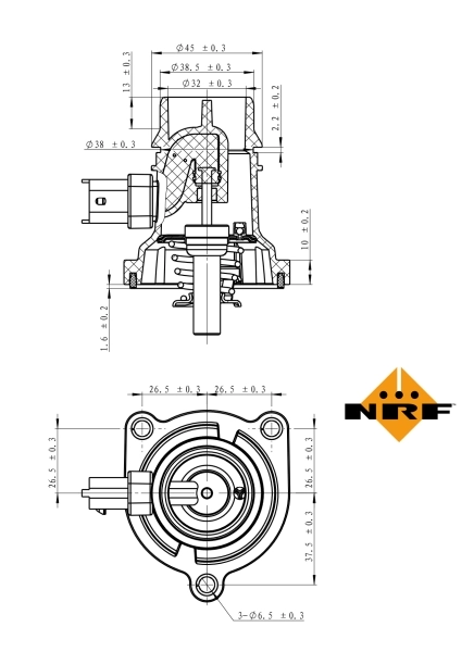Thermostat, coolant EASY FIT 725024