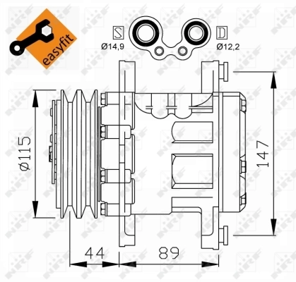 Compressor, air conditioning EASY FIT 32207