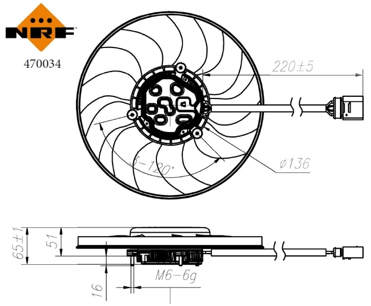 NRF 470034 Fan, engine cooling