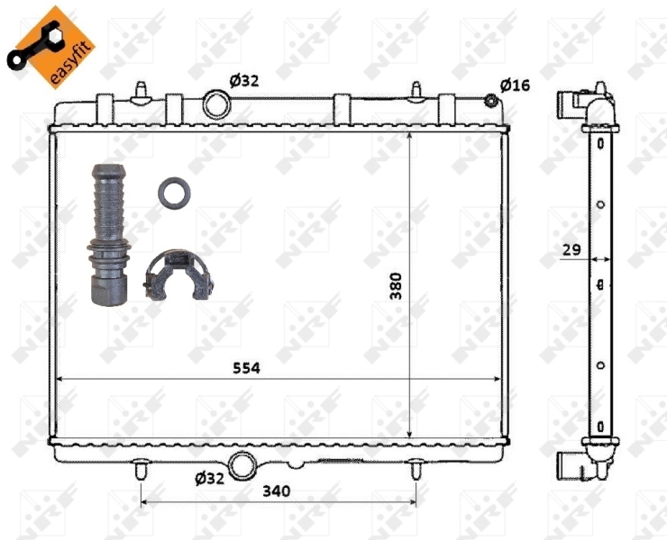 Kühler, Motorkühlung EASY FIT 50437