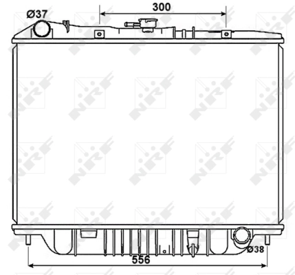 Radiator, engine cooling 53517