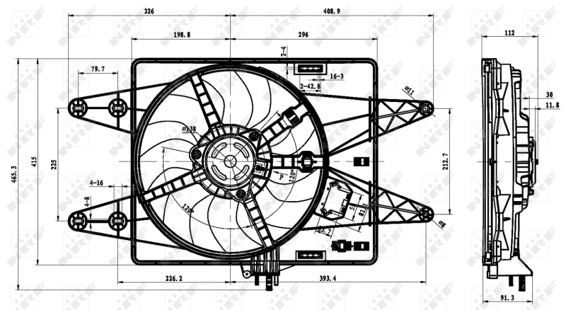 NRF 47430 Fan, engine cooling