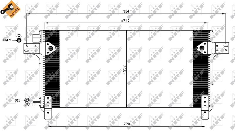 Condenser, air conditioning EASY FIT 35620