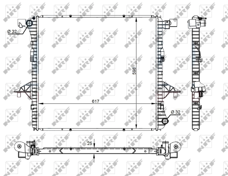 Radiator, engine cooling 59145