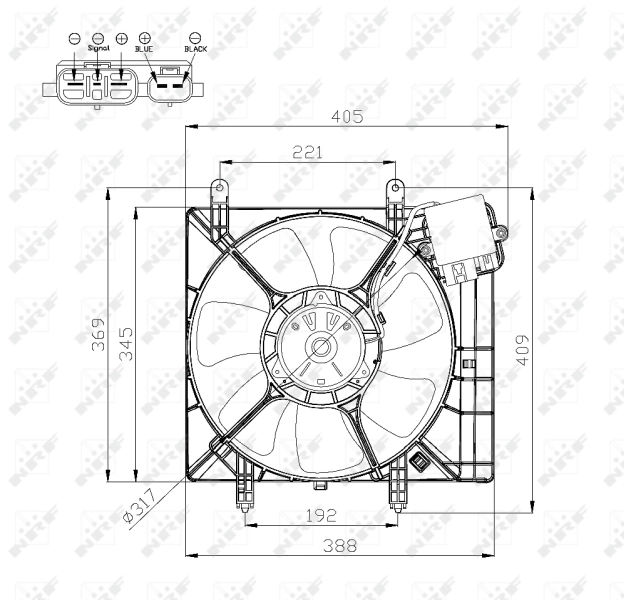 NRF 47575 Fan, engine cooling