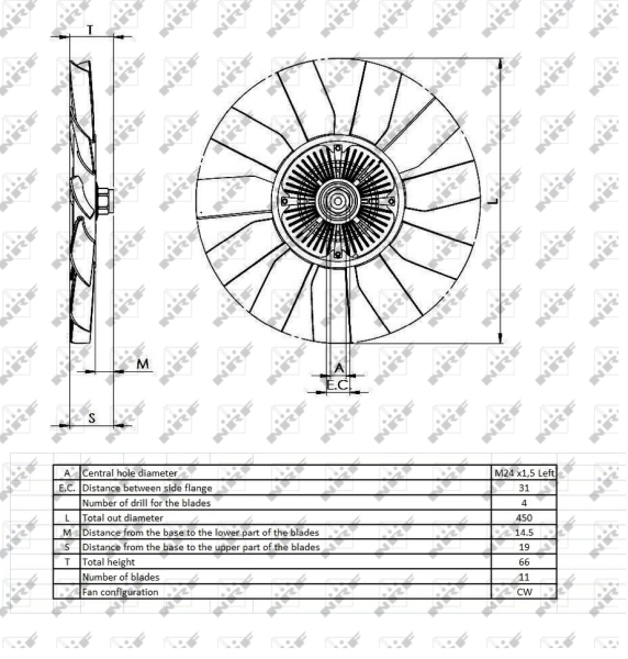 NRF 49402 Clutch, radiator fan