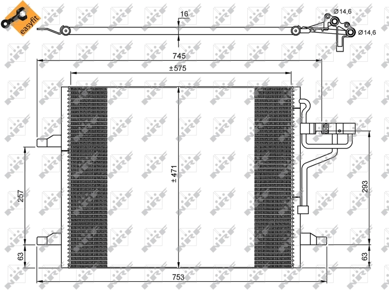 NRF 35936 Condenser, air conditioning