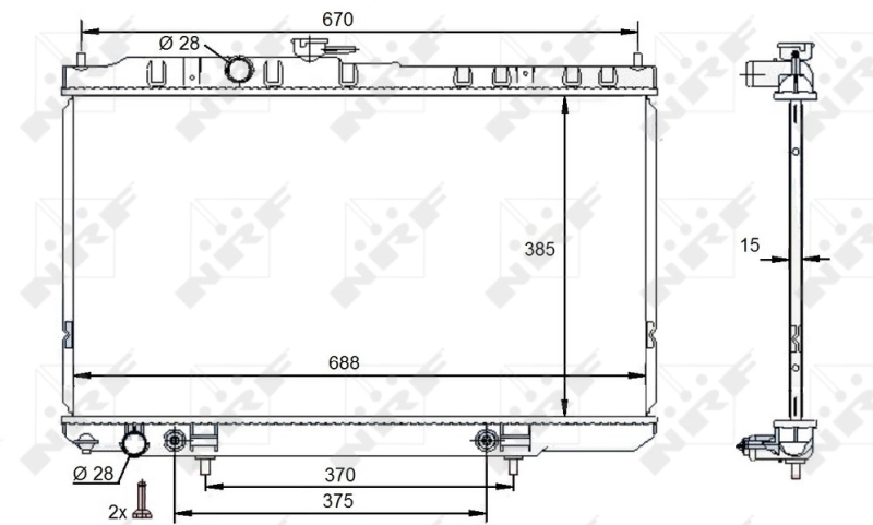 NRF 59100 Radiator, engine cooling