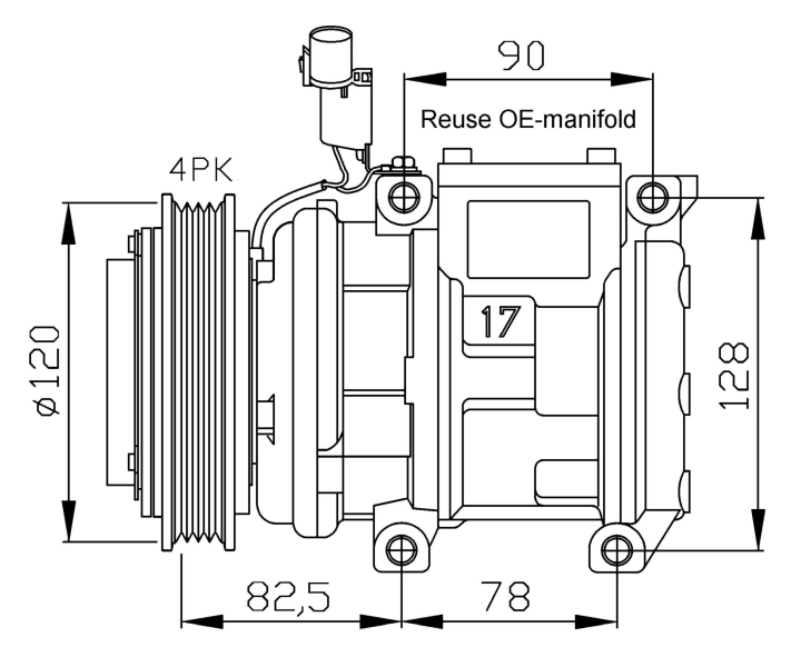 NRF 32449 Compressor, air conditioning