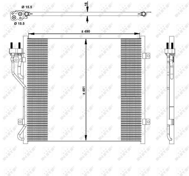 Condenser, air conditioning EASY FIT 350129