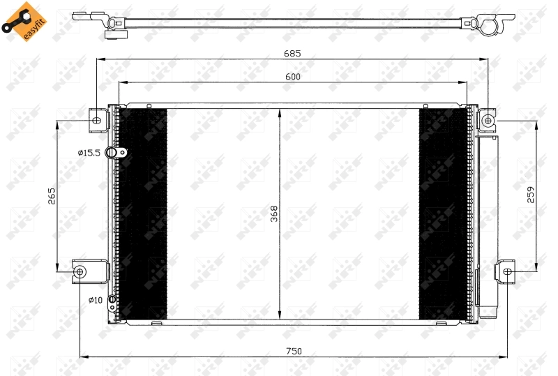 NRF 35628 Condenser, air conditioning