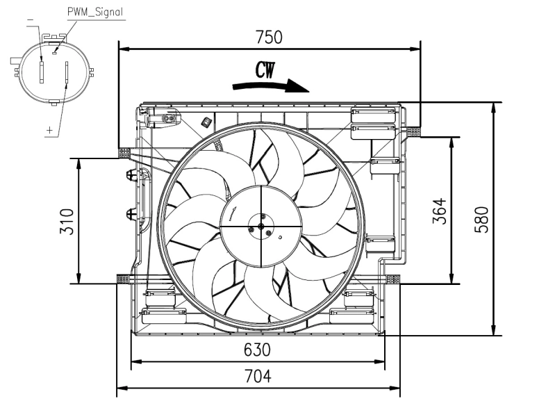 NRF 47967 Fan, engine cooling