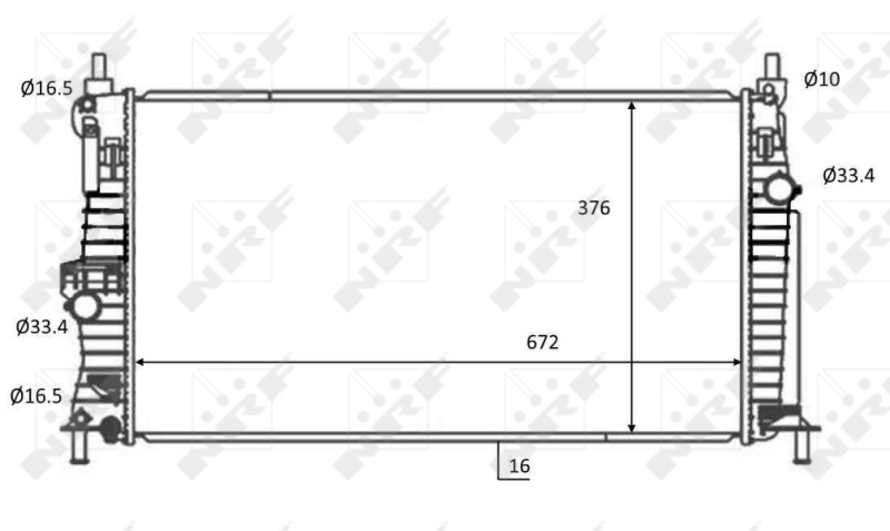 Radiator, engine cooling 59068
