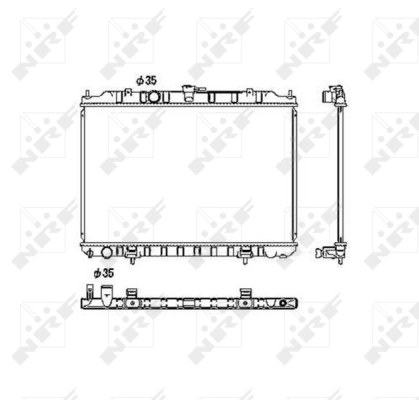 Radiator, engine cooling 53452