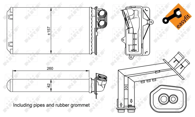 Heat Exchanger, interior heating EASY FIT 53216