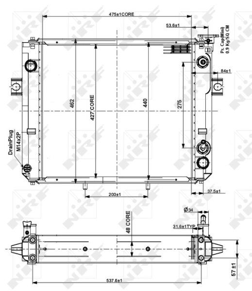 NRF 52302 Radiator, engine cooling
