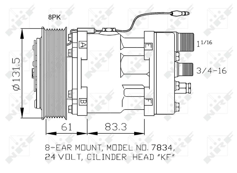 NRF 32073 Compressor, air conditioning