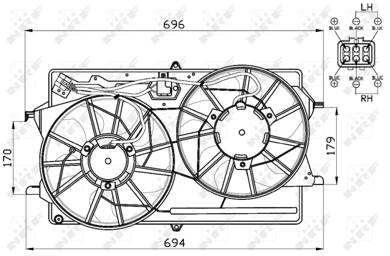 NRF 47453 Fan, engine cooling