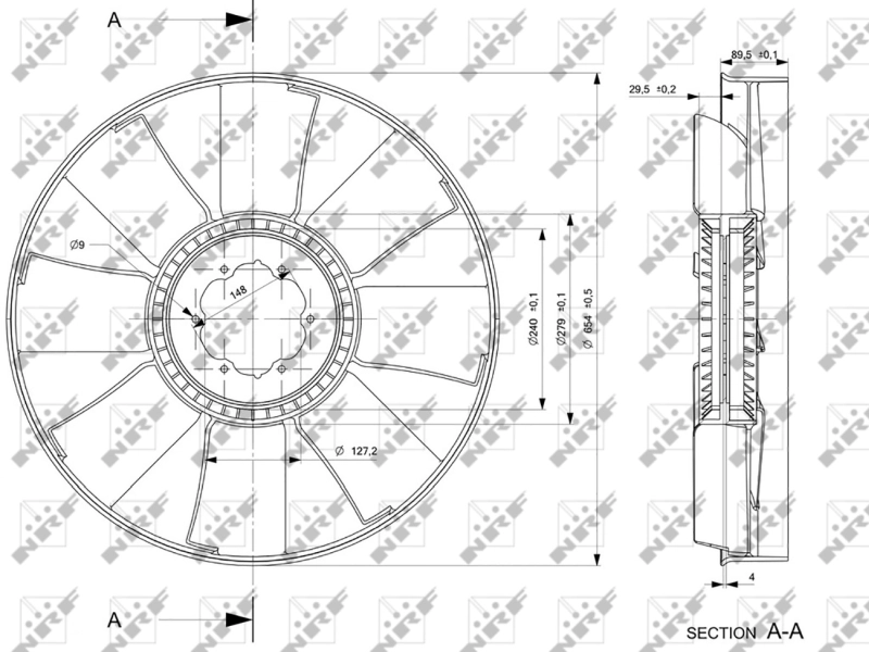 NRF 49840 Fan Wheel, engine cooling