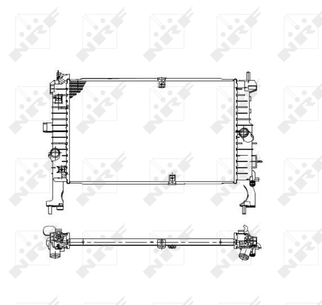 Radiator, engine cooling EASY FIT 53475