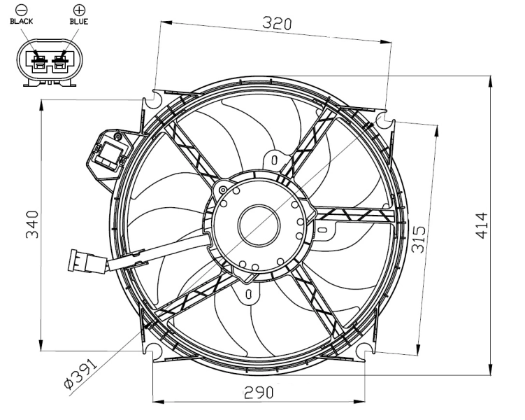 Fan, engine cooling 47965