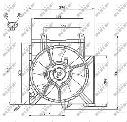 Fan, engine cooling 47742