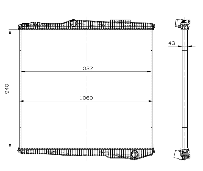 Radiator, engine cooling 509895