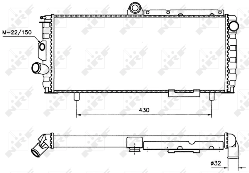 Radiator, engine cooling 58701