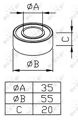 Bearing, compressor shaft 38286
