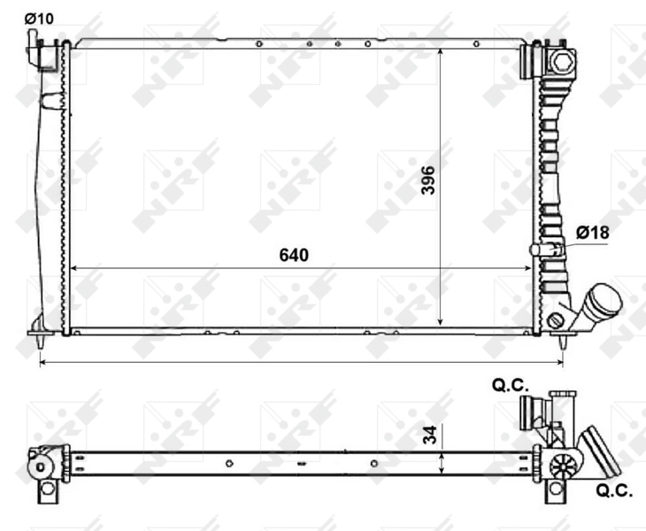 Radiator, engine cooling 509601