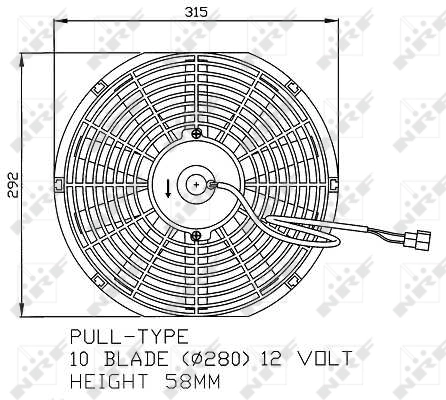 NRF 47060 Fan, engine cooling