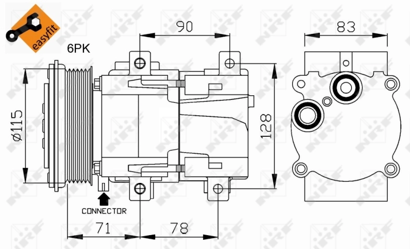 Compressor, air conditioning EASY FIT 32110