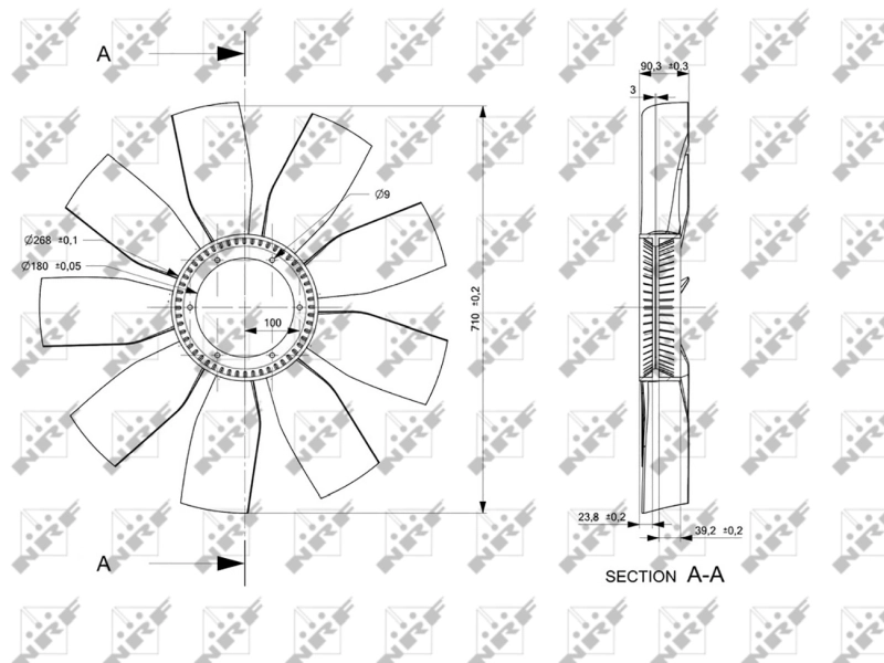 NRF 49814 Fan Wheel, engine cooling