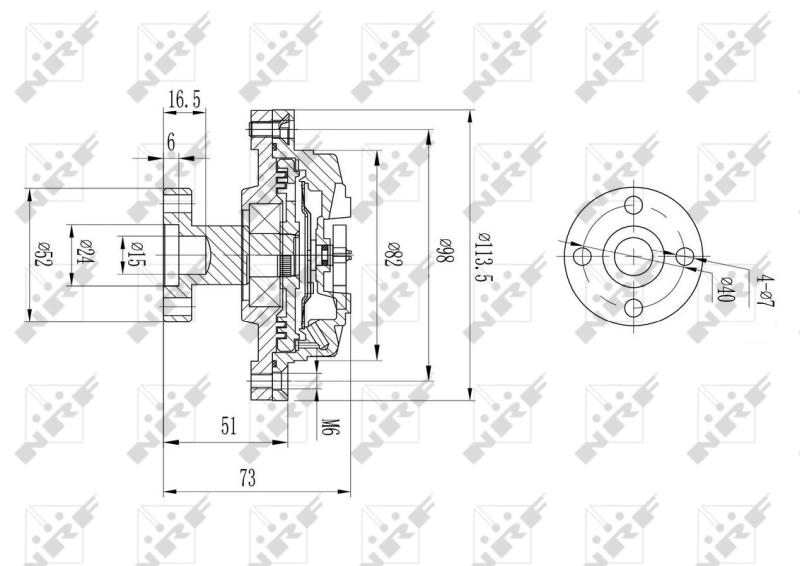 Clutch, radiator fan 49578