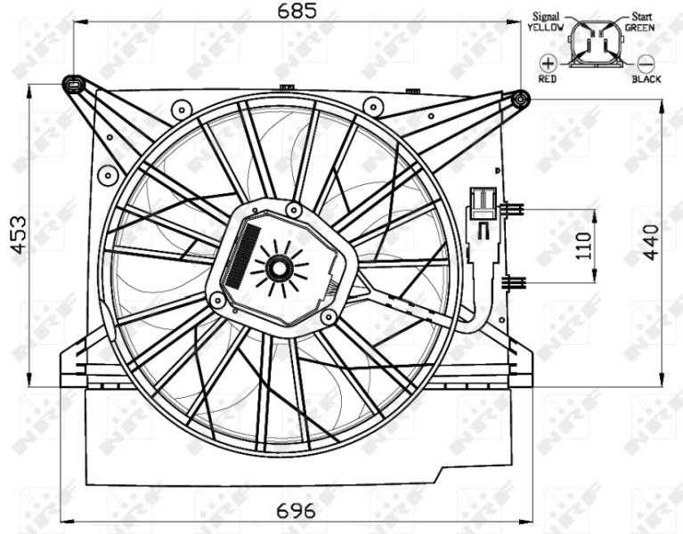 NRF 47461 Fan, engine cooling